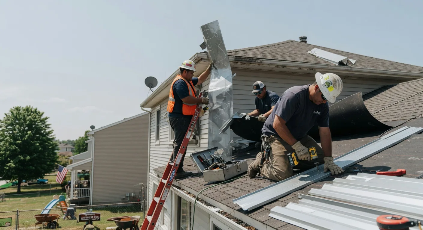 Storm Damage Metal Roof Repair in Oakwood, OK